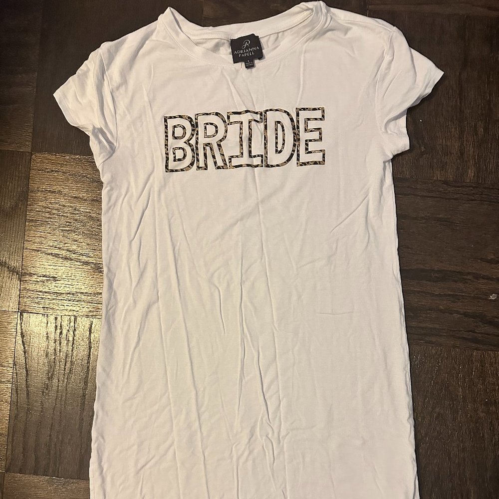 Long Bride T-shirt dress - NEW! Adrianna Papell